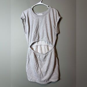 Offline by Aerie Women’s Weekend Fleece Cut Out Dress Gray Medium